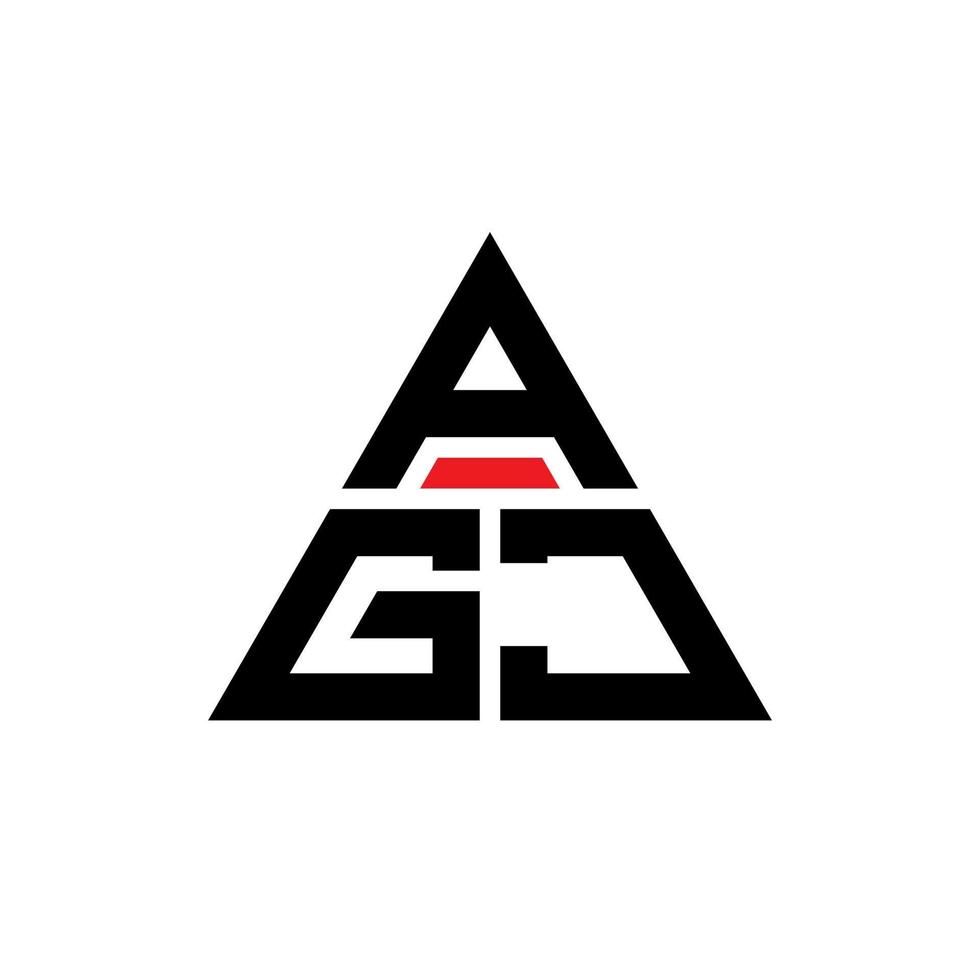 agj Dreiecksbuchstabe-Logo-Design mit Dreiecksform. agj-Dreieck-Logo-Design-Monogramm. agj-Dreieck-Vektor-Logo-Vorlage mit roter Farbe. agj dreieckiges logo einfaches, elegantes und luxuriöses logo. vektor