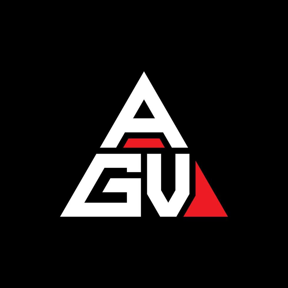 agv-Dreieck-Buchstaben-Logo-Design mit Dreiecksform. AGV-Dreieck-Logo-Design-Monogramm. AGV-Dreieck-Vektor-Logo-Vorlage mit roter Farbe. agv dreieckiges logo einfaches, elegantes und luxuriöses logo. vektor