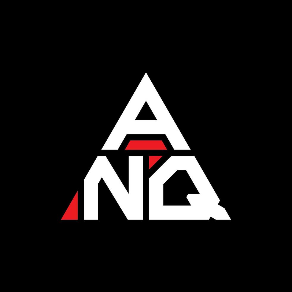 anq Dreiecksbuchstaben-Logo-Design mit Dreiecksform. anq-Dreieck-Logo-Design-Monogramm. anq-Dreieck-Vektor-Logo-Vorlage mit roter Farbe. anq dreieckiges Logo einfaches, elegantes und luxuriöses Logo. vektor