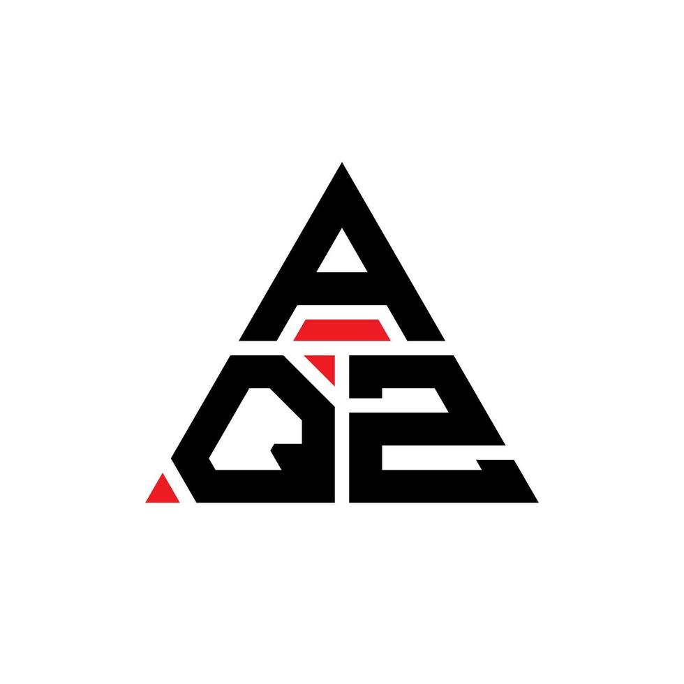 aqz triangel bokstavslogotypdesign med triangelform. aqz triangel logotyp design monogram. aqz triangel vektor logotyp mall med röd färg. aqz triangulär logotyp enkel, elegant och lyxig logotyp.
