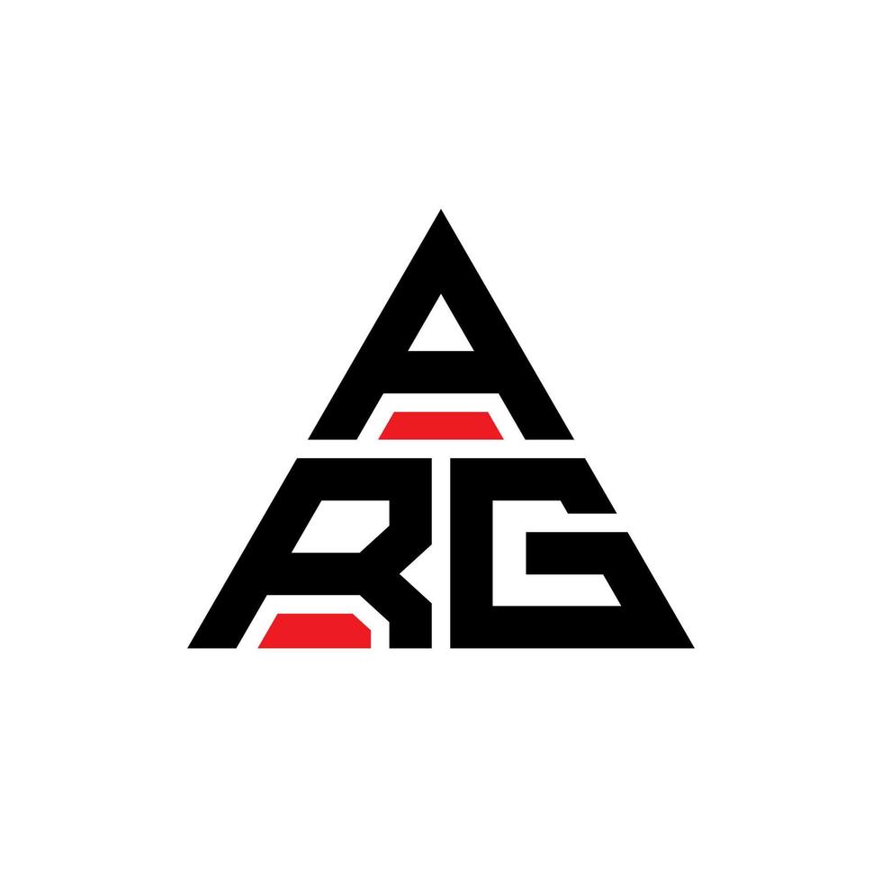 arg Dreiecksbuchstabe-Logo-Design mit Dreiecksform. Arg-Dreieck-Logo-Design-Monogramm. Arg-Dreieck-Vektor-Logo-Vorlage mit roter Farbe. arg dreieckiges Logo einfaches, elegantes und luxuriöses Logo. vektor