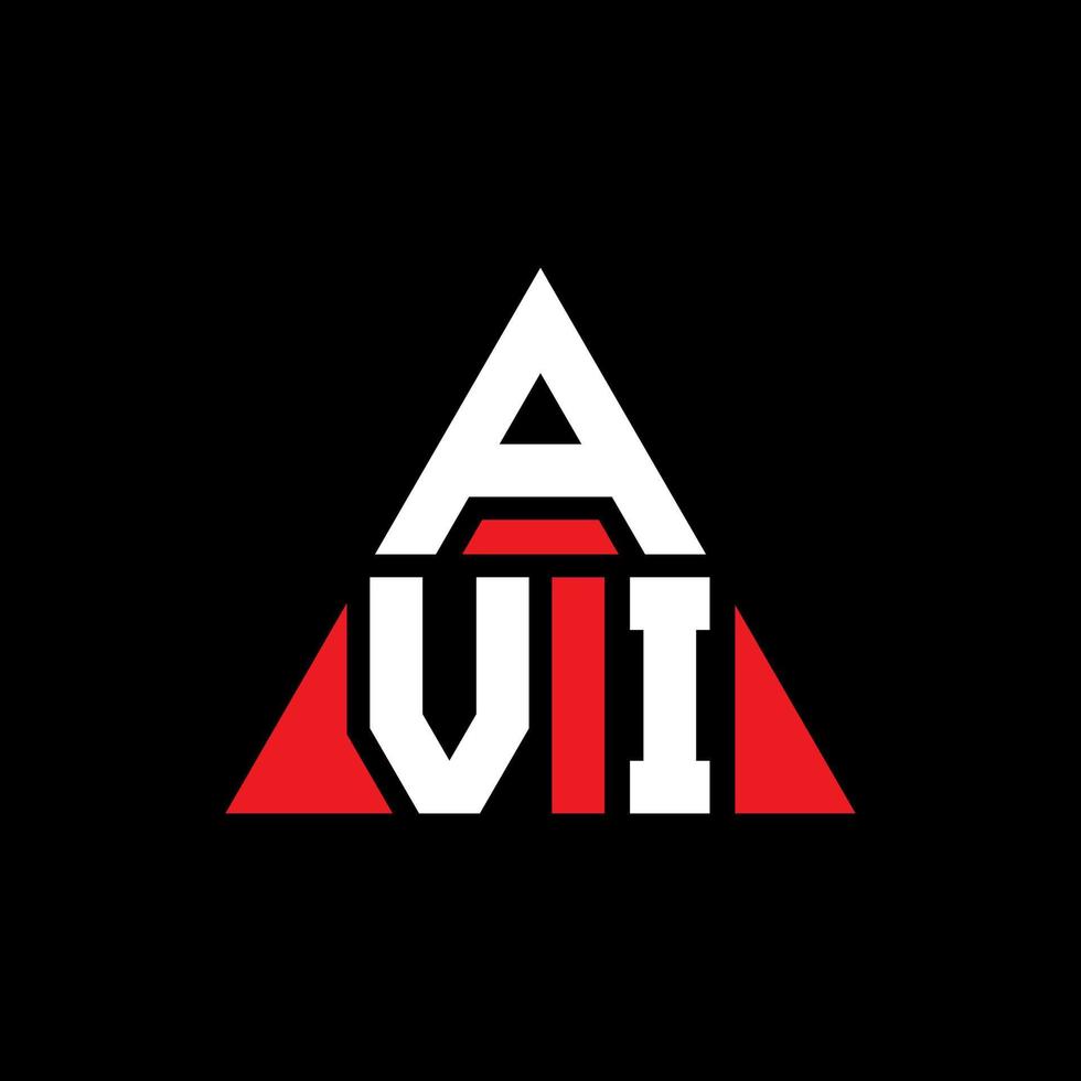 avi-Dreieck-Buchstaben-Logo-Design mit Dreiecksform. avi-Dreieck-Logo-Design-Monogramm. AVI-Dreieck-Vektor-Logo-Vorlage mit roter Farbe. avi dreieckiges Logo einfaches, elegantes und luxuriöses Logo. vektor