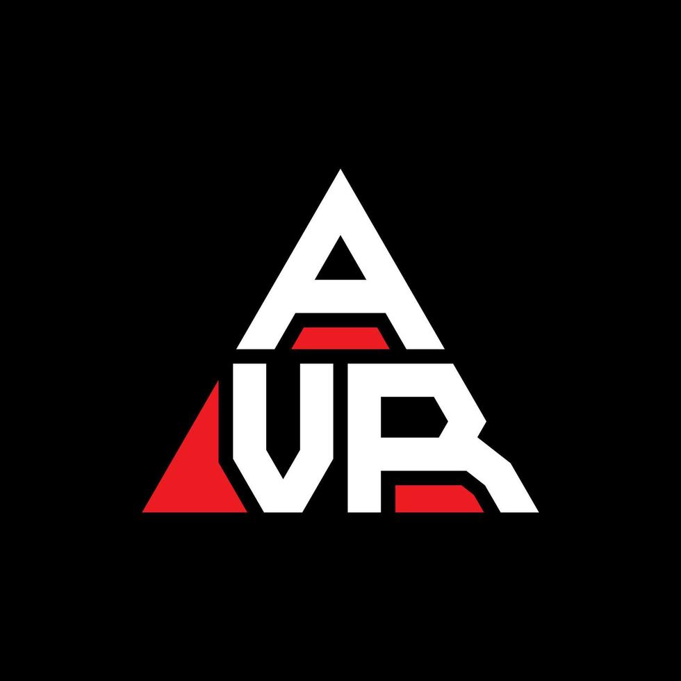 Avr-Dreieck-Buchstaben-Logo-Design mit Dreiecksform. Avr-Dreieck-Logo-Design-Monogramm. Avr-Dreieck-Vektor-Logo-Vorlage mit roter Farbe. avr dreieckiges logo einfaches, elegantes und luxuriöses logo. vektor