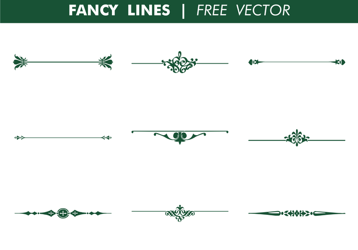 Dekorativa Fancy Lines Free Vector