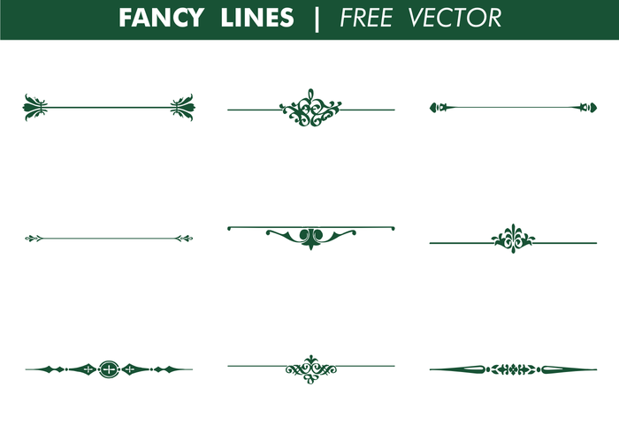 Dekorative Fancy Zeilen Free Vector