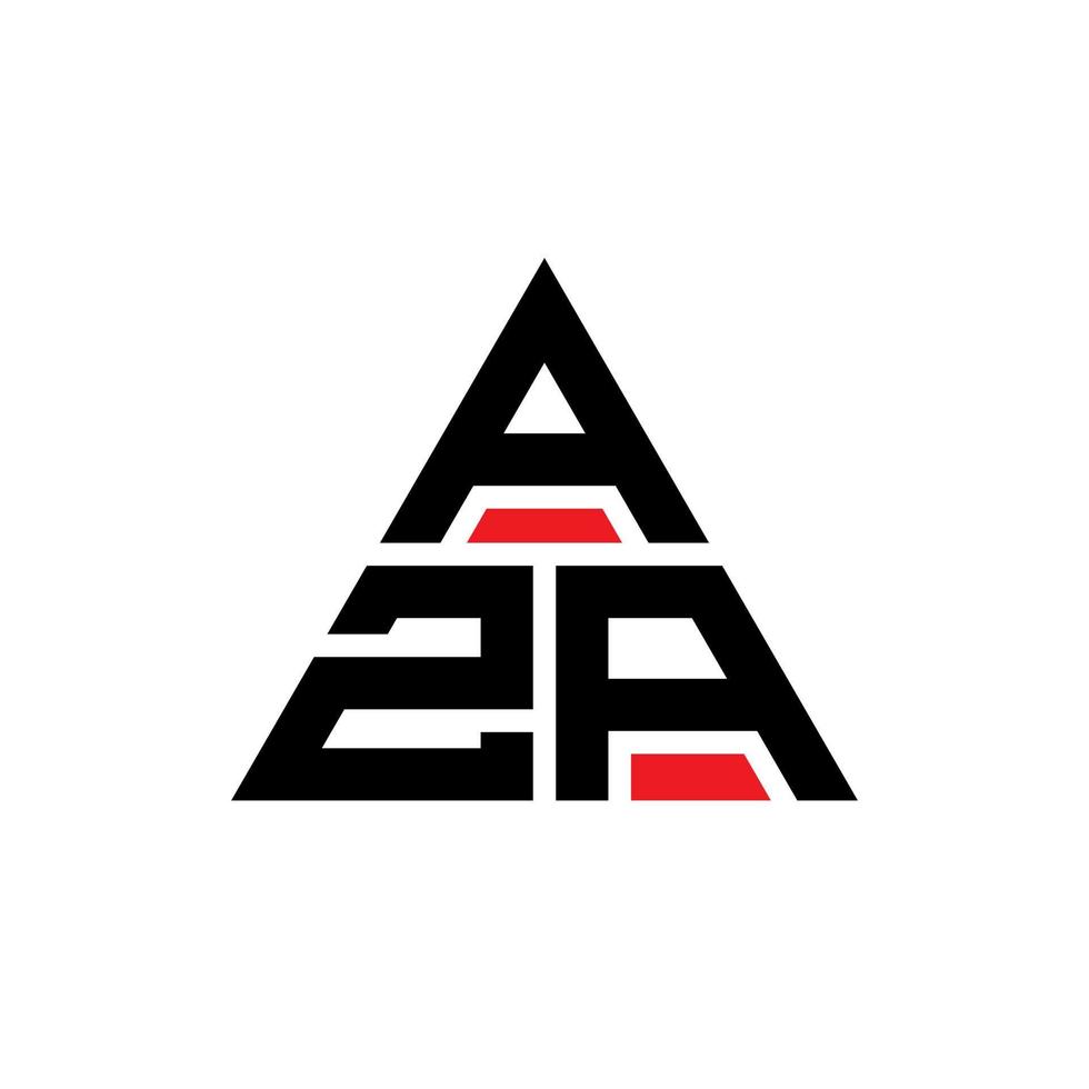Aza-Dreieck-Buchstaben-Logo-Design mit Dreiecksform. Aza-Dreieck-Logo-Design-Monogramm. Aza-Dreieck-Vektor-Logo-Vorlage mit roter Farbe. aza dreieckiges Logo einfaches, elegantes und luxuriöses Logo. vektor