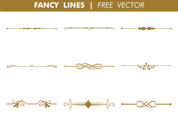 Dekorativa Fancy Lines Free Vector