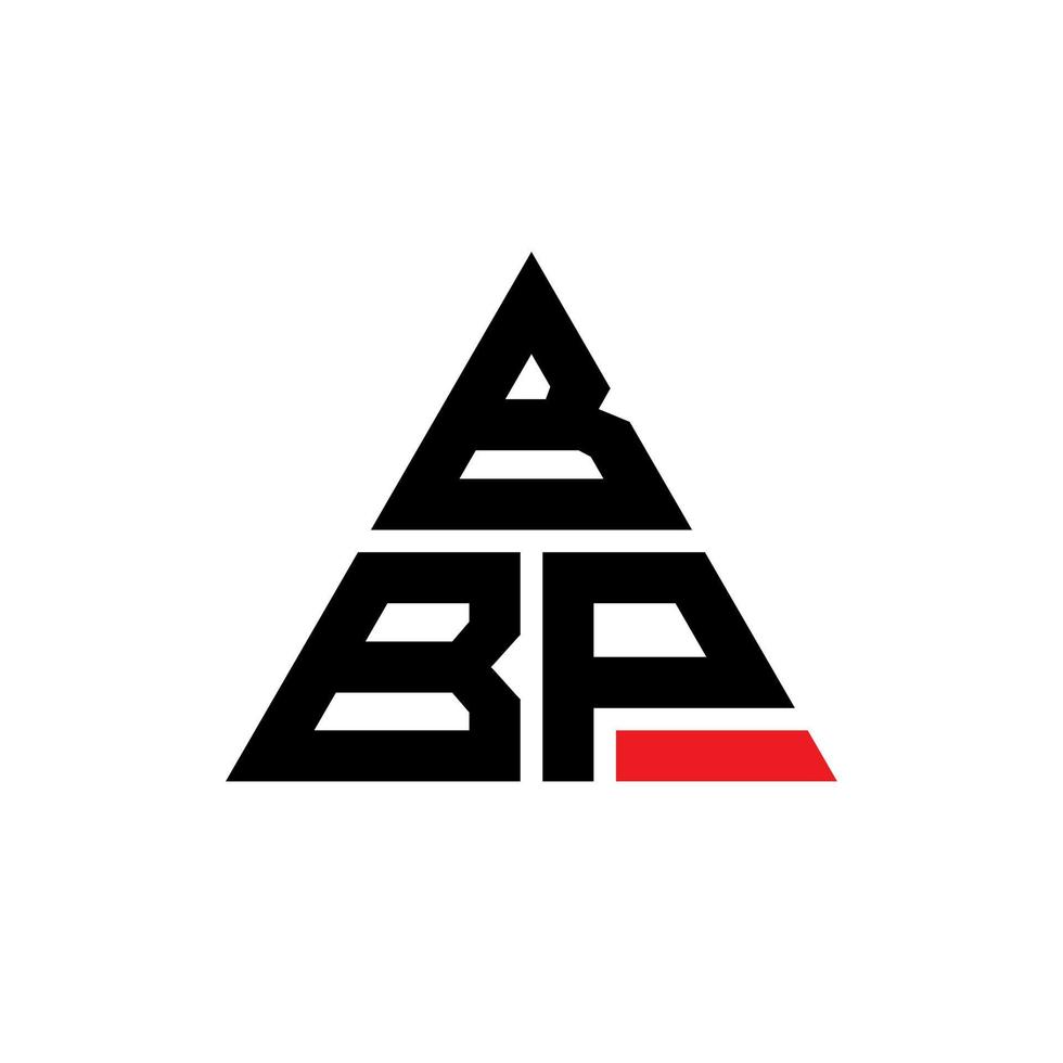 bbp-Dreieck-Buchstaben-Logo-Design mit Dreiecksform. bbp-Dreieck-Logo-Design-Monogramm. bbp-Dreieck-Vektor-Logo-Vorlage mit roter Farbe. dreieckiges bbp-logo einfaches, elegantes und luxuriöses logo. vektor