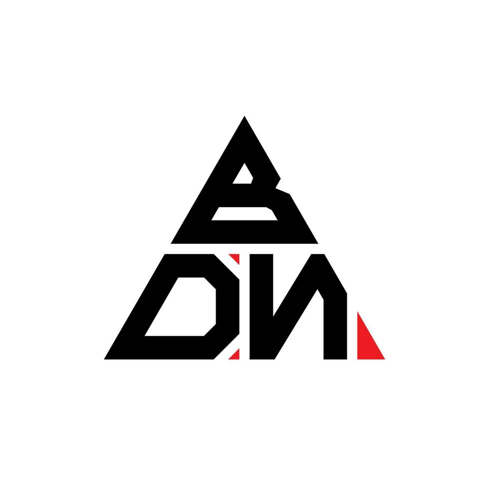 Bdn-Dreieck-Buchstaben-Logo-Design mit Dreiecksform. Bdn-Dreieck-Logo-Design-Monogramm. Bdn-Dreieck-Vektor-Logo-Vorlage mit roter Farbe. dreieckiges bdn-logo einfaches, elegantes und luxuriöses logo. vektor