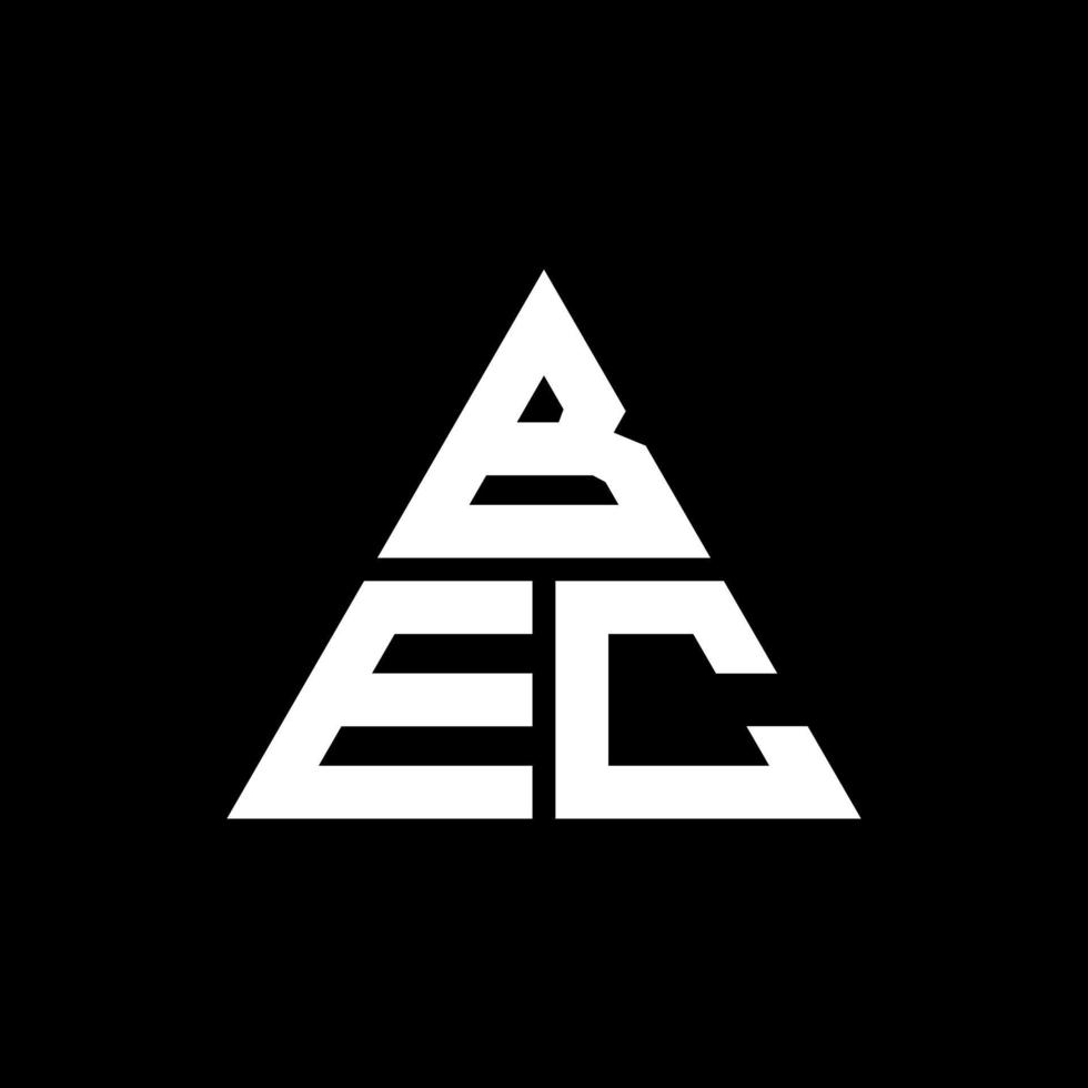 bec-Dreieck-Buchstaben-Logo-Design mit Dreiecksform. bec-Dreieck-Logo-Design-Monogramm. bec-Dreieck-Vektor-Logo-Vorlage mit roter Farbe. bec dreieckiges Logo einfaches, elegantes und luxuriöses Logo. vektor