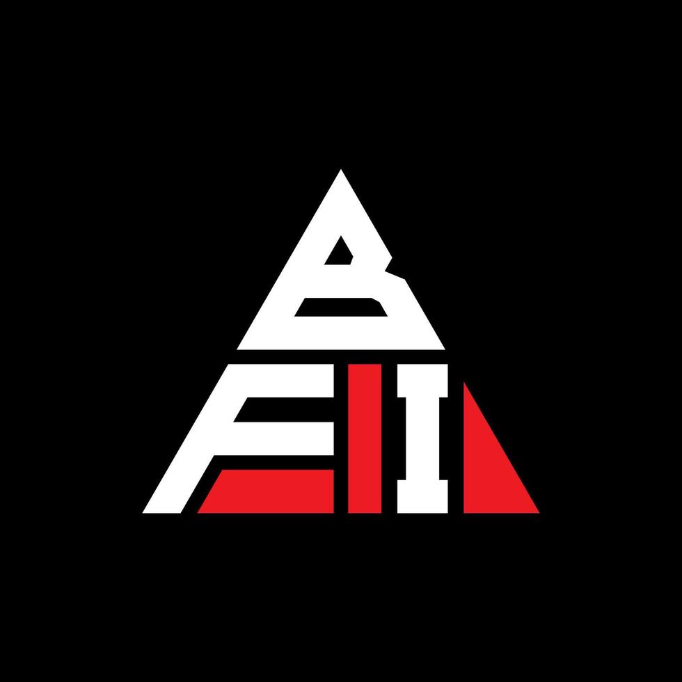 bfi-Dreieck-Buchstaben-Logo-Design mit Dreiecksform. bfi-Dreieck-Logo-Design-Monogramm. bfi-Dreieck-Vektor-Logo-Vorlage mit roter Farbe. bfi dreieckiges Logo einfaches, elegantes und luxuriöses Logo. vektor