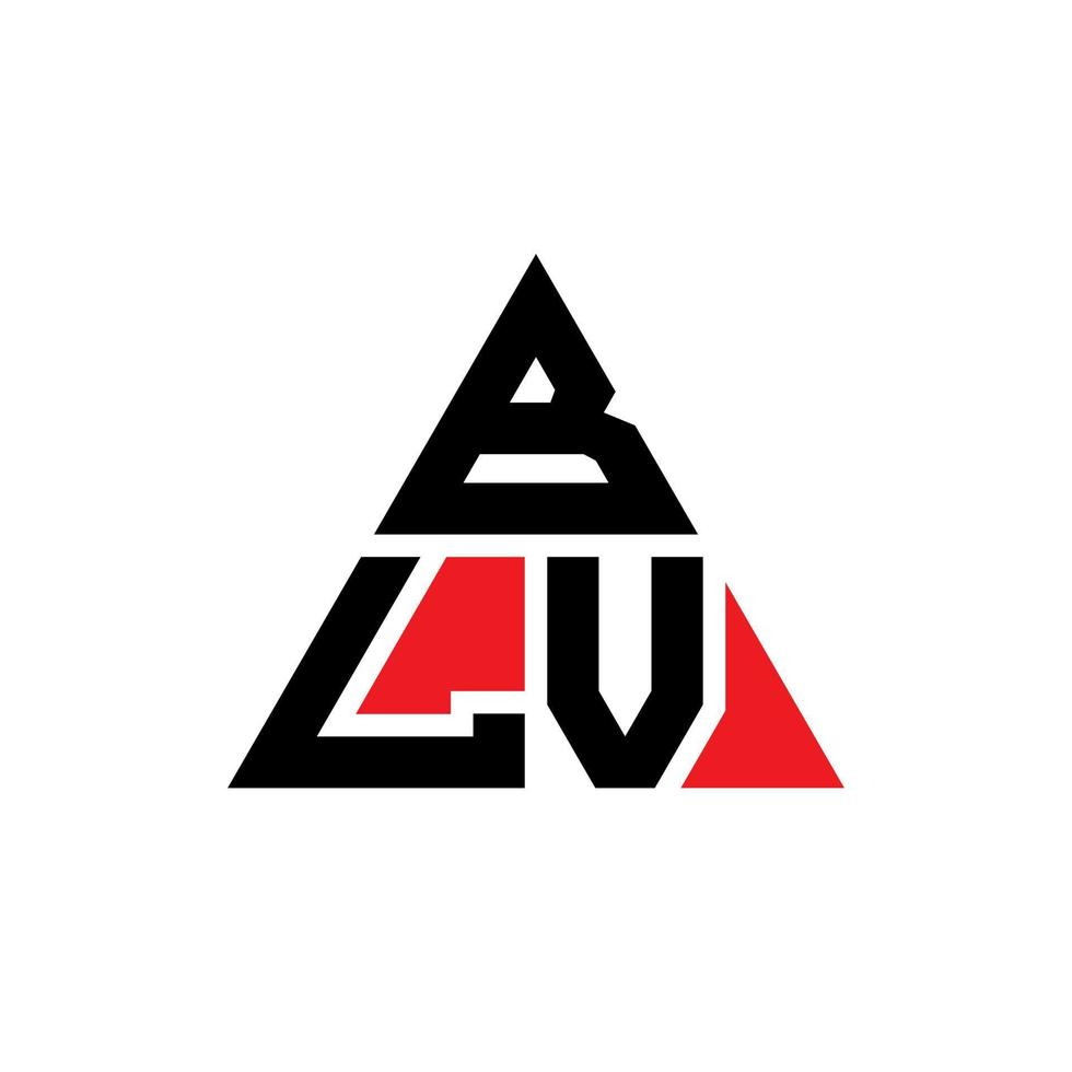 blv Dreiecksbuchstaben-Logo-Design mit Dreiecksform. blv-Dreieck-Logo-Design-Monogramm. Blv-Dreieck-Vektor-Logo-Vorlage mit roter Farbe. blv dreieckiges Logo einfaches, elegantes und luxuriöses Logo. vektor