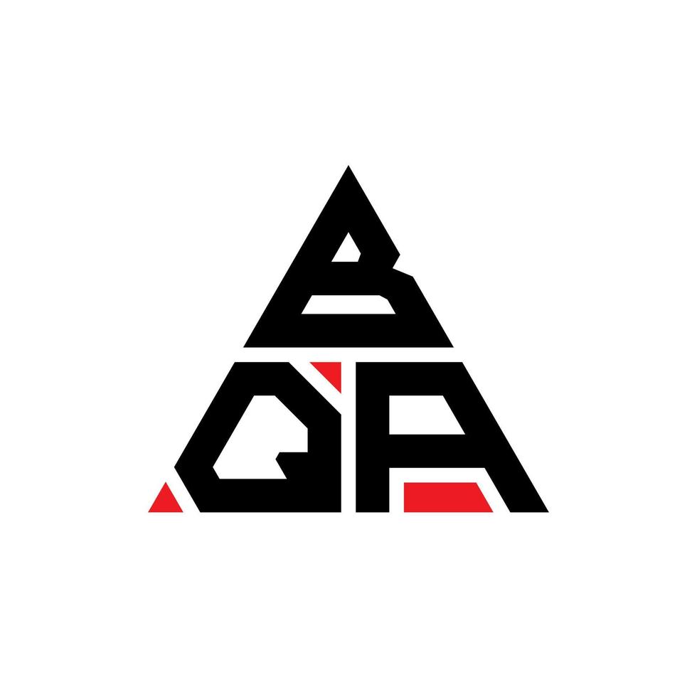 bqa Dreiecksbuchstaben-Logo-Design mit Dreiecksform. bqa dreieck logo design monogramm. BQA-Dreieck-Vektor-Logo-Vorlage mit roter Farbe. bqa dreieckiges logo einfaches, elegantes und luxuriöses logo. vektor
