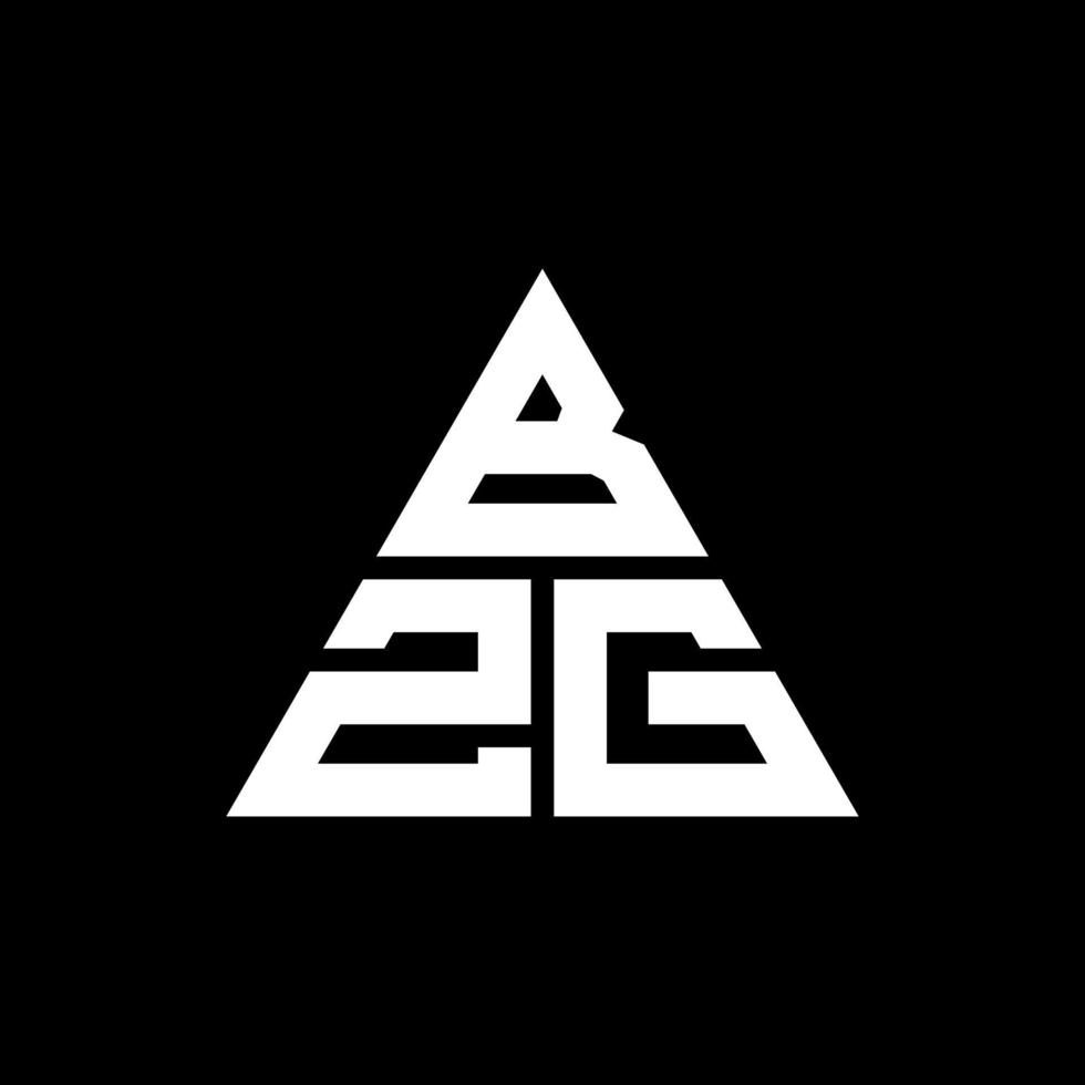 bzg triangel bokstavslogotypdesign med triangelform. bzg triangel logotyp design monogram. bzg triangel vektor logotyp mall med röd färg. bzg triangulär logotyp enkel, elegant och lyxig logotyp.