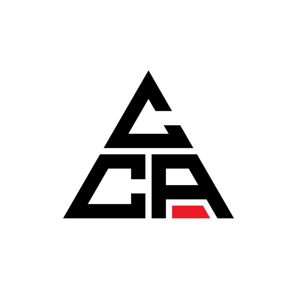 cca-Dreieck-Buchstaben-Logo-Design mit Dreiecksform. cca-Dreieck-Logo-Design-Monogramm. cca dreieck vektor logo vorlage mit roter farbe. cca dreieckiges Logo einfaches, elegantes und luxuriöses Logo.