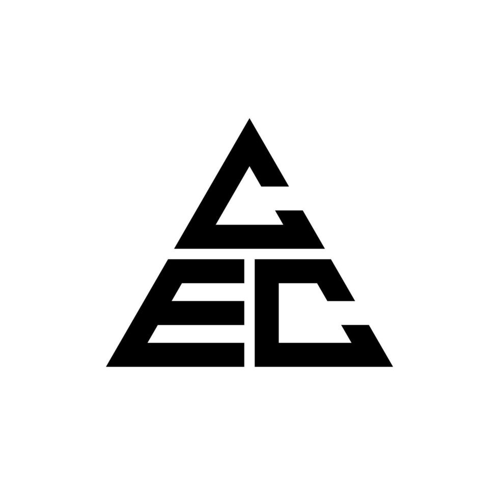 CEC-Dreieck-Buchstaben-Logo-Design mit Dreiecksform. CEC-Dreieck-Logo-Design-Monogramm. CEC-Dreieck-Vektor-Logo-Vorlage mit roter Farbe. cec dreieckiges Logo einfaches, elegantes und luxuriöses Logo. vektor