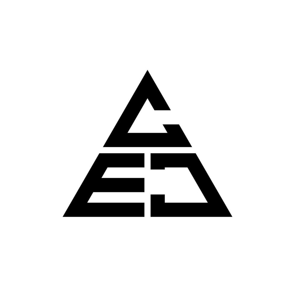 cej triangel bokstavslogotypdesign med triangelform. cej triangel logotyp design monogram. cej triangel vektor logotyp mall med röd färg. cej triangulär logotyp enkel, elegant och lyxig logotyp.