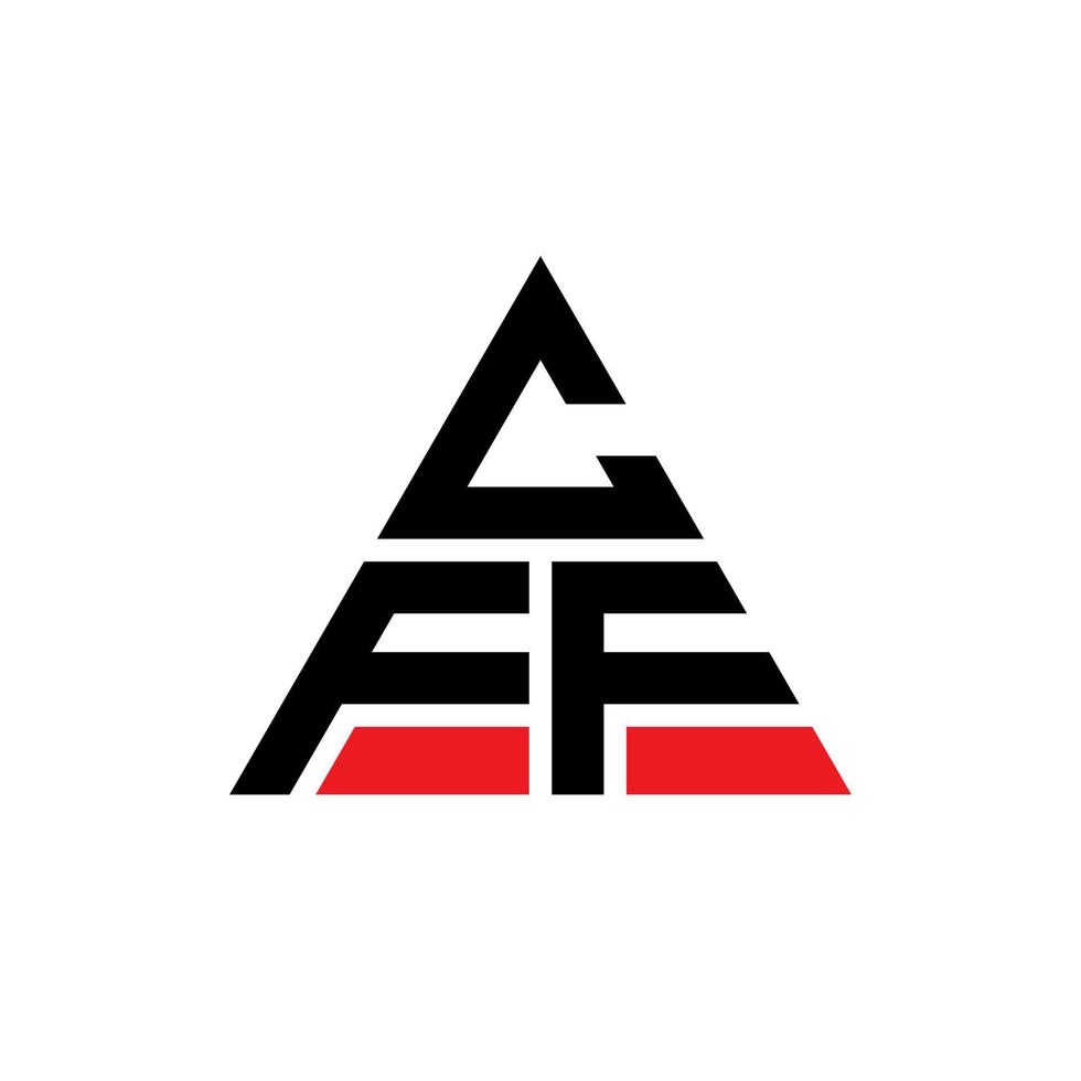 CFF-Dreieck-Buchstaben-Logo-Design mit Dreiecksform. CFF-Dreieck-Logo-Design-Monogramm. cff-Dreieck-Vektor-Logo-Vorlage mit roter Farbe. cff dreieckiges Logo einfaches, elegantes und luxuriöses Logo. vektor