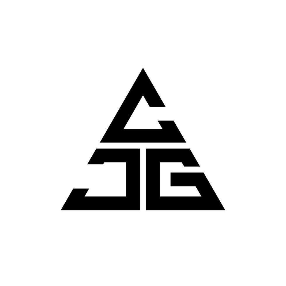 cjg triangel bokstavslogotypdesign med triangelform. cjg triangel logotyp design monogram. cjg triangel vektor logotyp mall med röd färg. cjg triangulär logotyp enkel, elegant och lyxig logotyp.
