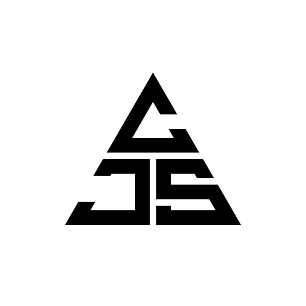 cjs triangel bokstavslogotypdesign med triangelform. cjs triangel logotyp design monogram. cjs triangel vektor logotyp mall med röd färg. cjs triangulära logotyp enkel, elegant och lyxig logotyp.