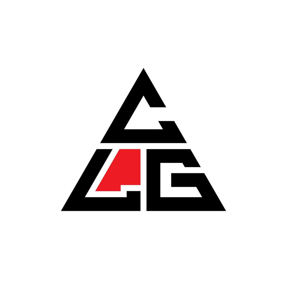 clg triangel bokstavslogotypdesign med triangelform. clg triangel logotyp design monogram. clg triangel vektor logotyp mall med röd färg. clg triangulär logotyp enkel, elegant och lyxig logotyp.