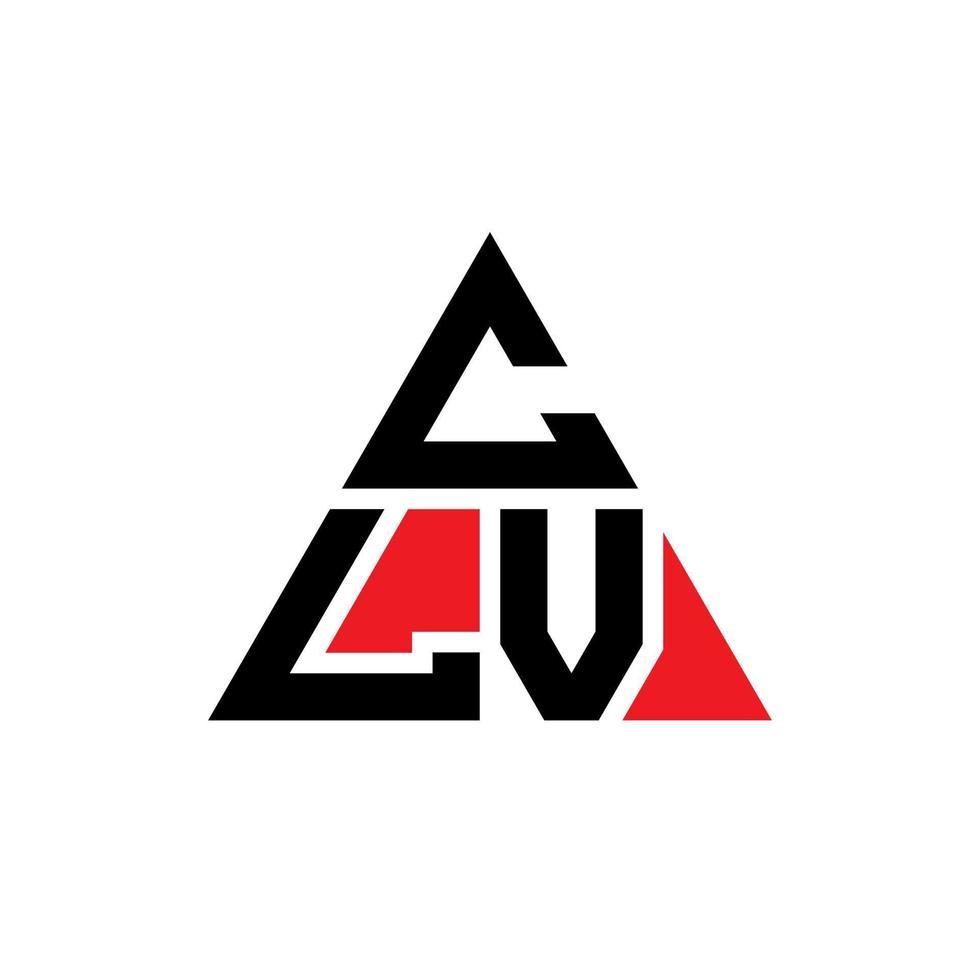 clv Dreiecksbuchstaben-Logo-Design mit Dreiecksform. clv-Dreieck-Logo-Design-Monogramm. clv dreieck vektor logo vorlage mit roter farbe. clv dreieckiges logo einfaches, elegantes und luxuriöses logo.