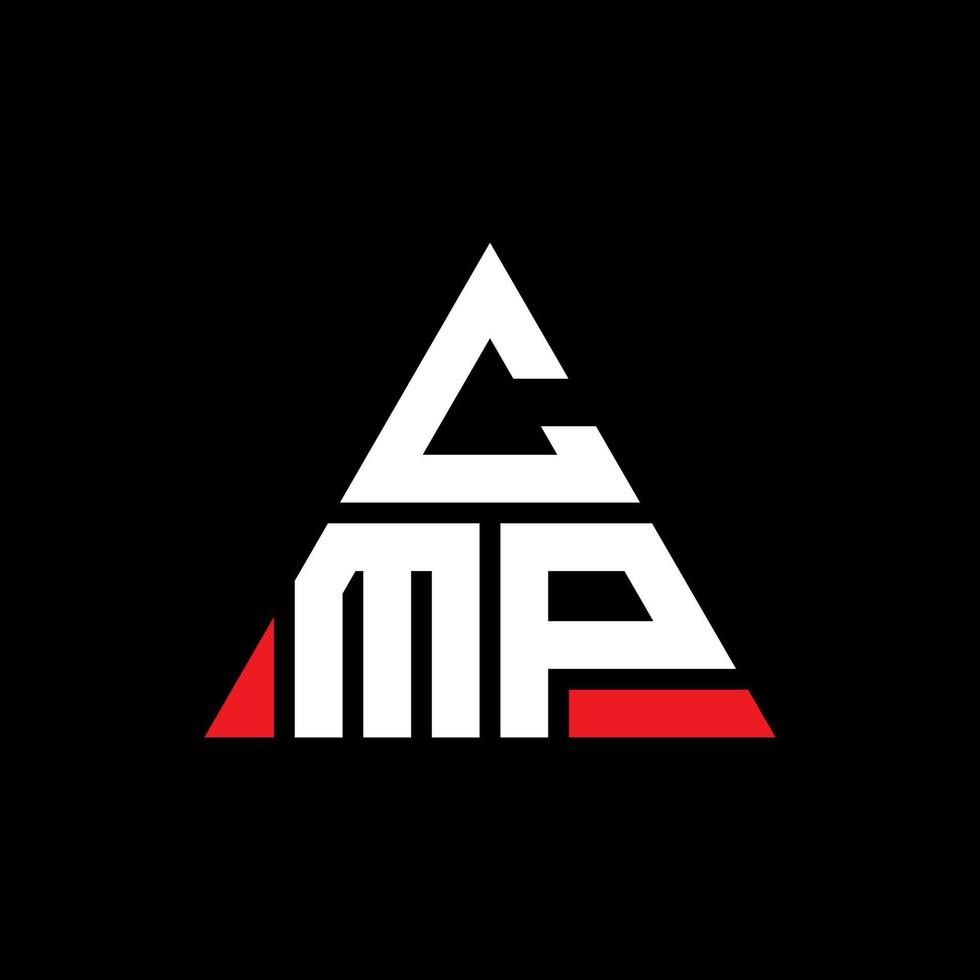 cmp-Dreieck-Buchstaben-Logo-Design mit Dreiecksform. CMP-Dreieck-Logo-Design-Monogramm. CMP-Dreieck-Vektor-Logo-Vorlage mit roter Farbe. cmp dreieckiges Logo einfaches, elegantes und luxuriöses Logo. vektor