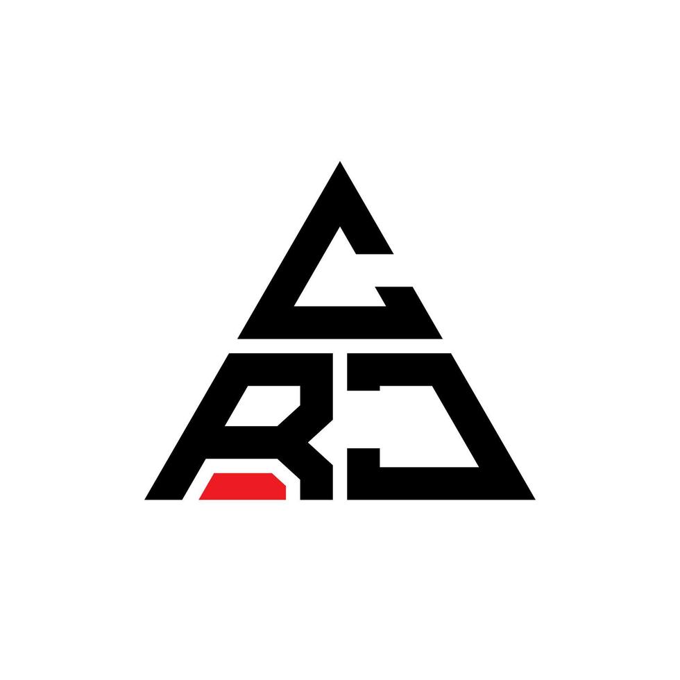 crj-Dreieck-Buchstaben-Logo-Design mit Dreiecksform. Crj-Dreieck-Logo-Design-Monogramm. crj-Dreieck-Vektor-Logo-Vorlage mit roter Farbe. crj dreieckiges logo einfaches, elegantes und luxuriöses logo. vektor