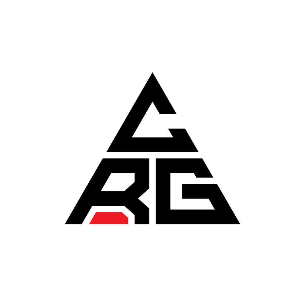 crg triangel bokstavslogotypdesign med triangelform. crg triangel logotyp design monogram. crg triangel vektor logotyp mall med röd färg. crg triangulär logotyp enkel, elegant och lyxig logotyp.