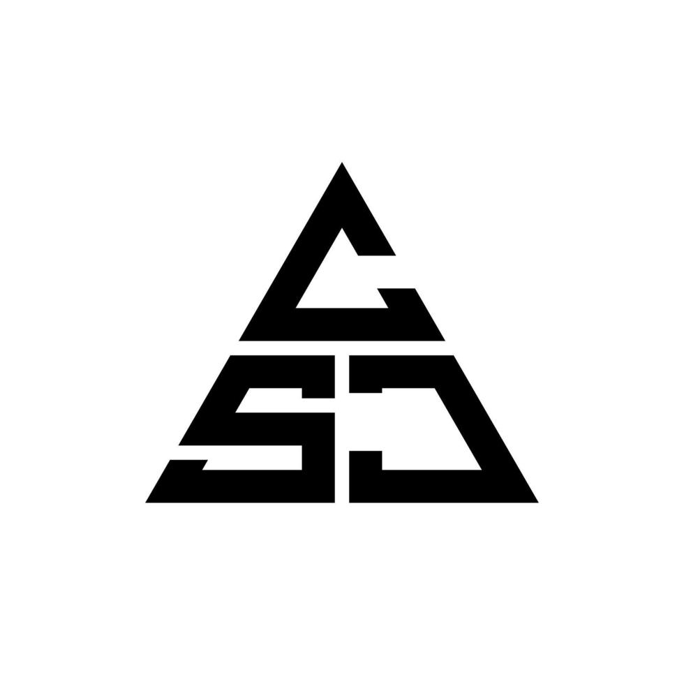 Csj-Dreieck-Buchstaben-Logo-Design mit Dreiecksform. Csj-Dreieck-Logo-Design-Monogramm. Csj-Dreieck-Vektor-Logo-Vorlage mit roter Farbe. csj dreieckiges Logo einfaches, elegantes und luxuriöses Logo. vektor
