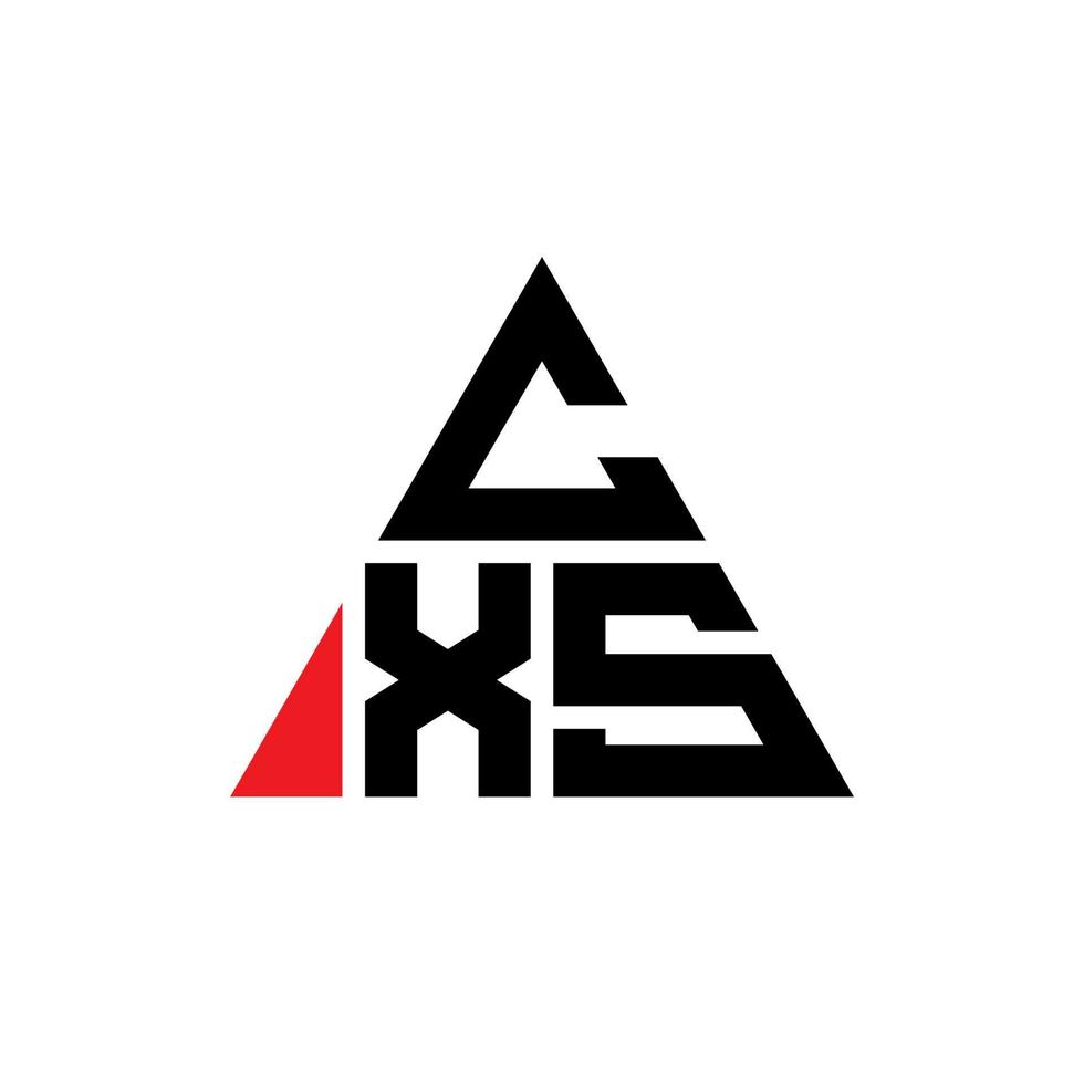 cxs triangel bokstavslogotypdesign med triangelform. cxs triangel logotyp design monogram. cxs triangel vektor logotyp mall med röd färg. cxs triangulära logotyp enkel, elegant och lyxig logotyp.
