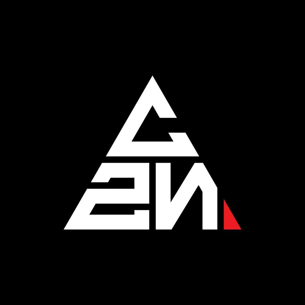 czn-Dreieck-Buchstaben-Logo-Design mit Dreiecksform. czn-Dreieck-Logo-Design-Monogramm. czn dreieck vektor logo vorlage mit roter farbe. czn dreieckiges Logo einfaches, elegantes und luxuriöses Logo.
