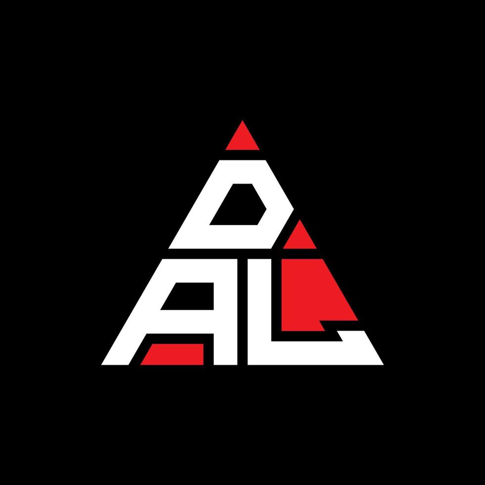 dal-Dreieck-Buchstaben-Logo-Design mit Dreiecksform. Dal-Dreieck-Logo-Design-Monogramm. Dal-Dreieck-Vektor-Logo-Vorlage mit roter Farbe. dal dreieckiges logo einfaches, elegantes und luxuriöses logo. vektor