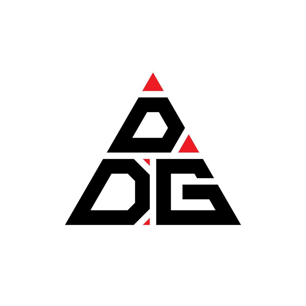 ddg triangel bokstavslogotypdesign med triangelform. ddg triangel logotyp design monogram. ddg triangel vektor logotyp mall med röd färg. ddg triangulär logotyp enkel, elegant och lyxig logotyp.
