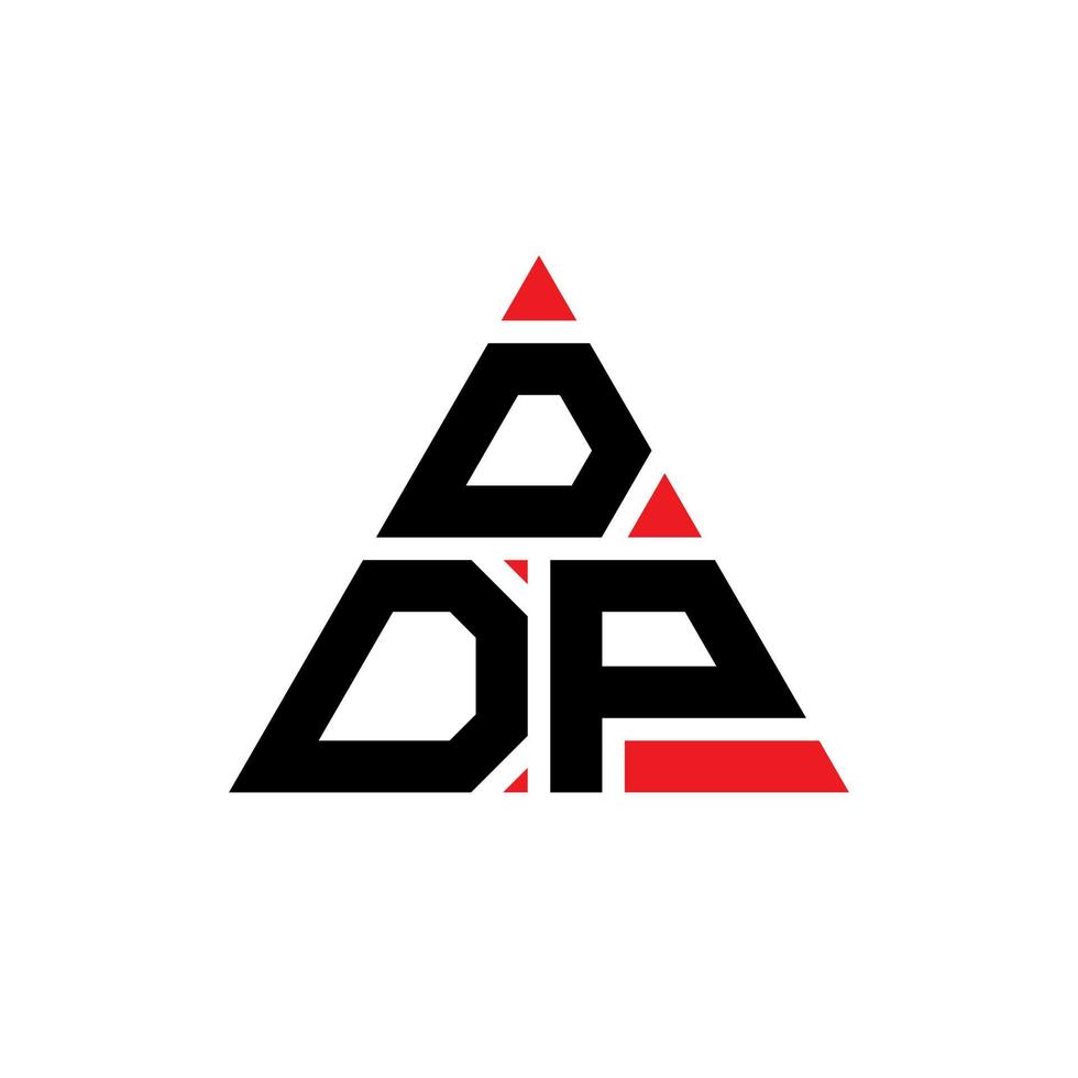 ddp-Dreieck-Buchstaben-Logo-Design mit Dreiecksform. DDP-Dreieck-Logo-Design-Monogramm. ddp-Dreieck-Vektor-Logo-Vorlage mit roter Farbe. ddp dreieckiges Logo einfaches, elegantes und luxuriöses Logo. vektor