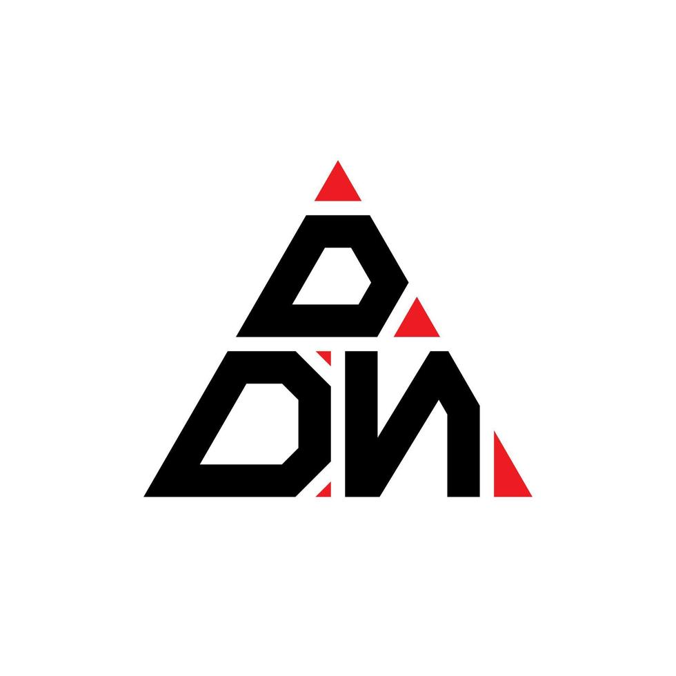 Ddn-Dreieck-Buchstaben-Logo-Design mit Dreiecksform. DDN-Dreieck-Logo-Design-Monogramm. ddn-Dreieck-Vektor-Logo-Vorlage mit roter Farbe. ddn dreieckiges Logo einfaches, elegantes und luxuriöses Logo. vektor