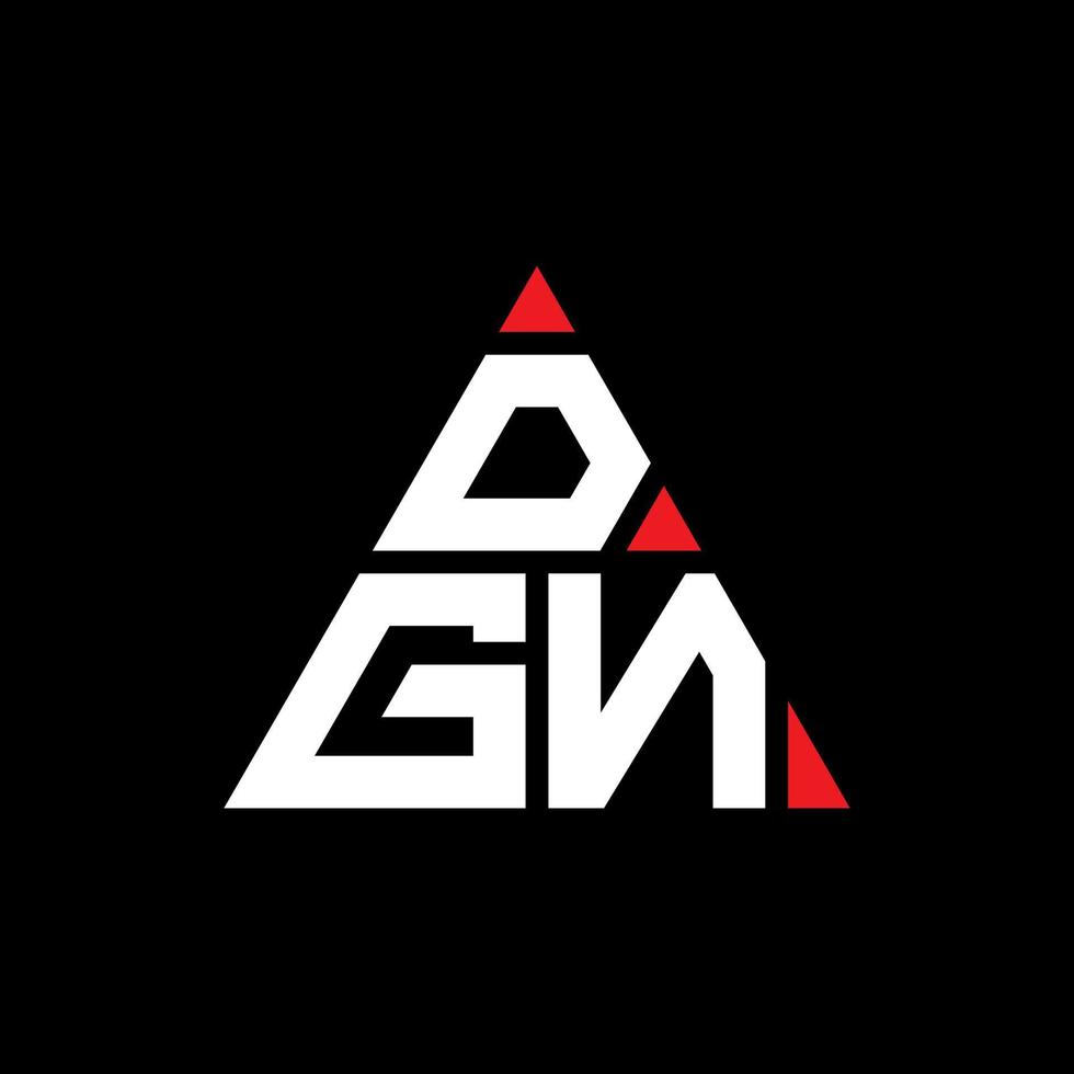 dgn-Dreieck-Buchstaben-Logo-Design mit Dreiecksform. dgn-Dreieck-Logo-Design-Monogramm. dgn-Dreieck-Vektor-Logo-Vorlage mit roter Farbe. dgn dreieckiges Logo einfaches, elegantes und luxuriöses Logo. vektor