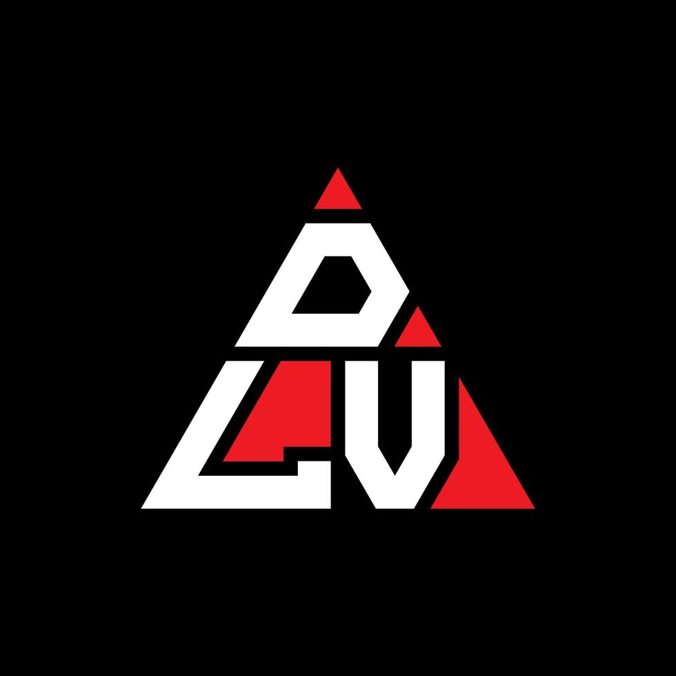 dlv-Dreieck-Buchstaben-Logo-Design mit Dreiecksform. dlv-Dreieck-Logo-Design-Monogramm. dlv-Dreieck-Vektor-Logo-Vorlage mit roter Farbe. dlv dreieckiges Logo einfaches, elegantes und luxuriöses Logo. vektor