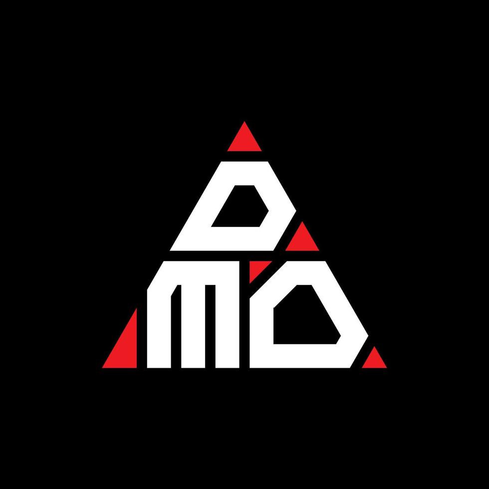 dmo-Dreieck-Buchstaben-Logo-Design mit Dreiecksform. DMO-Dreieck-Logo-Design-Monogramm. dmo-Dreieck-Vektor-Logo-Vorlage mit roter Farbe. dmo dreieckiges Logo einfaches, elegantes und luxuriöses Logo. vektor