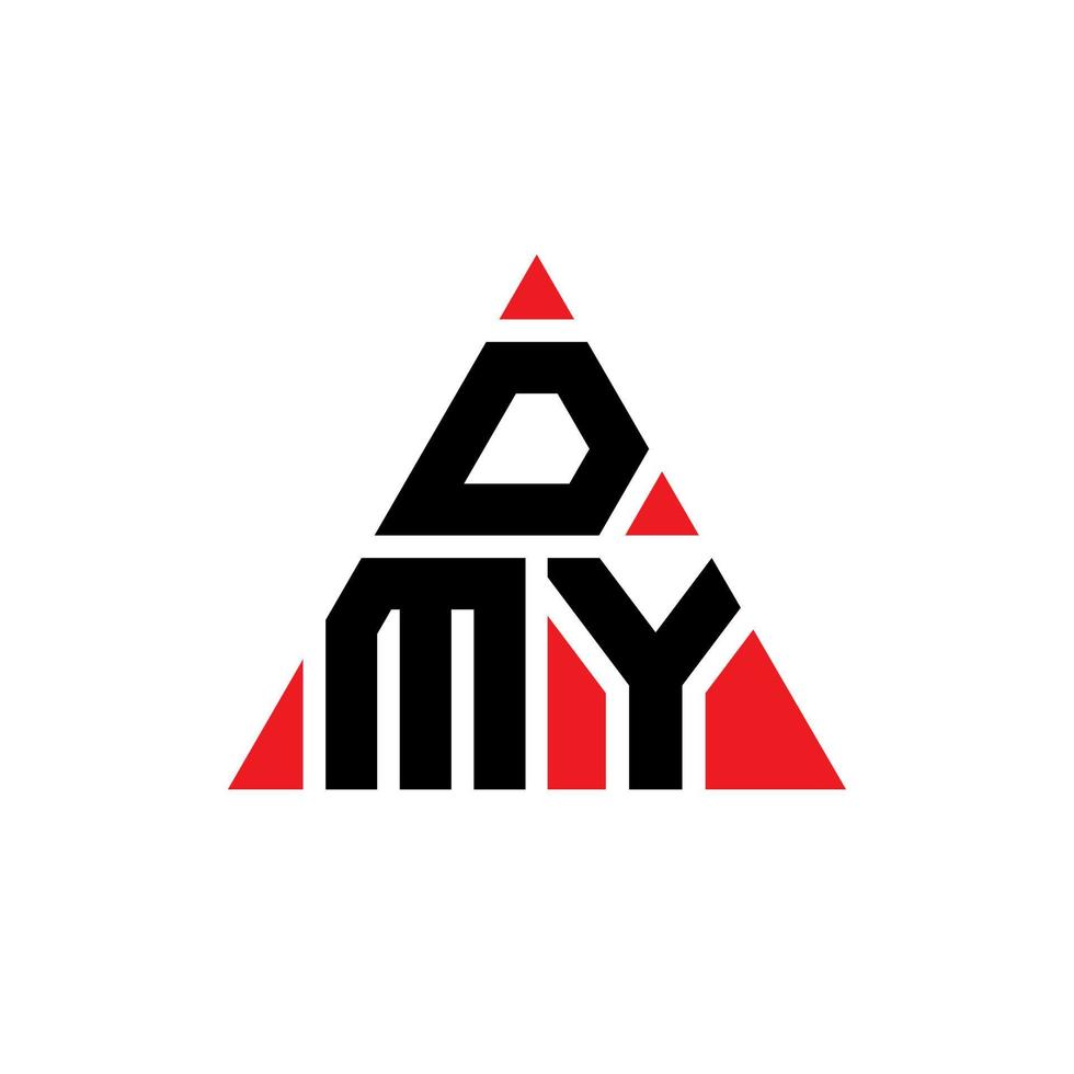 dmy triangel bokstavslogotypdesign med triangelform. dmy triangel logotyp design monogram. dmy triangel vektor logotyp mall med röd färg. dmy triangulär logotyp enkel, elegant och lyxig logotyp.