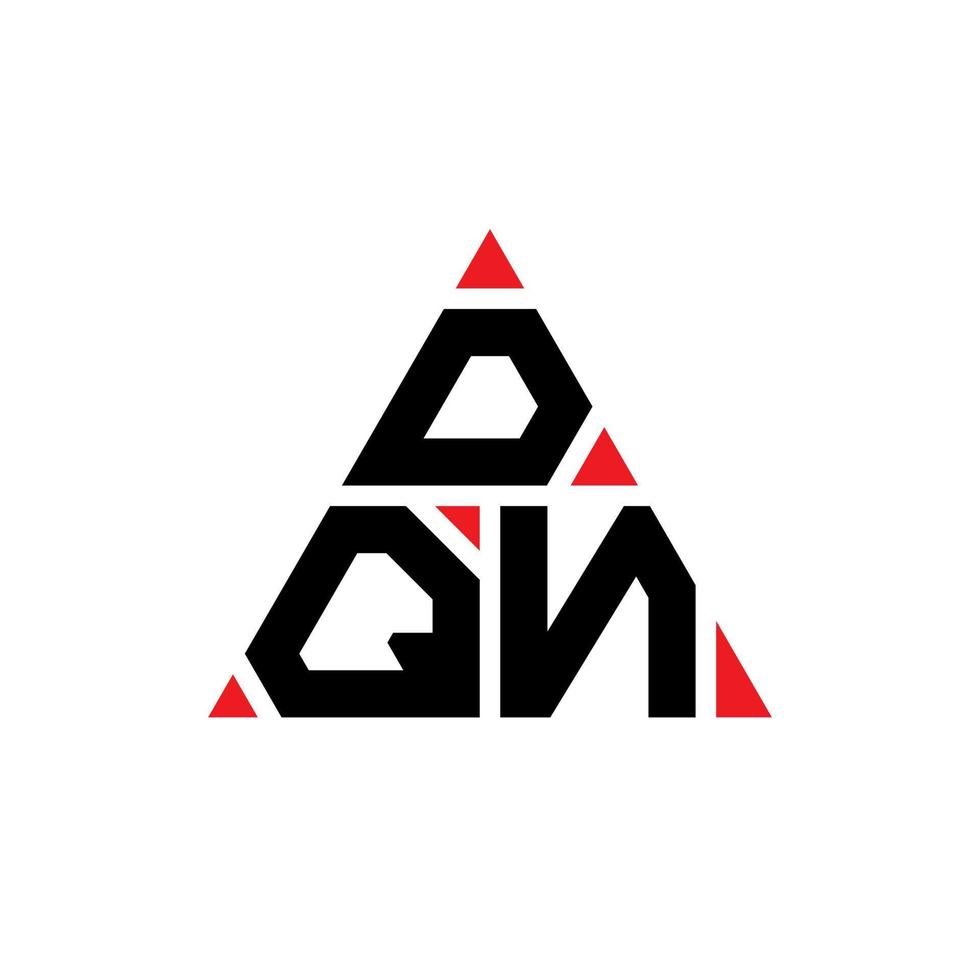 dqn-Dreieck-Buchstaben-Logo-Design mit Dreiecksform. dqn-Dreieck-Logo-Design-Monogramm. dqn-Dreieck-Vektor-Logo-Vorlage mit roter Farbe. dqn dreieckiges Logo einfaches, elegantes und luxuriöses Logo. vektor