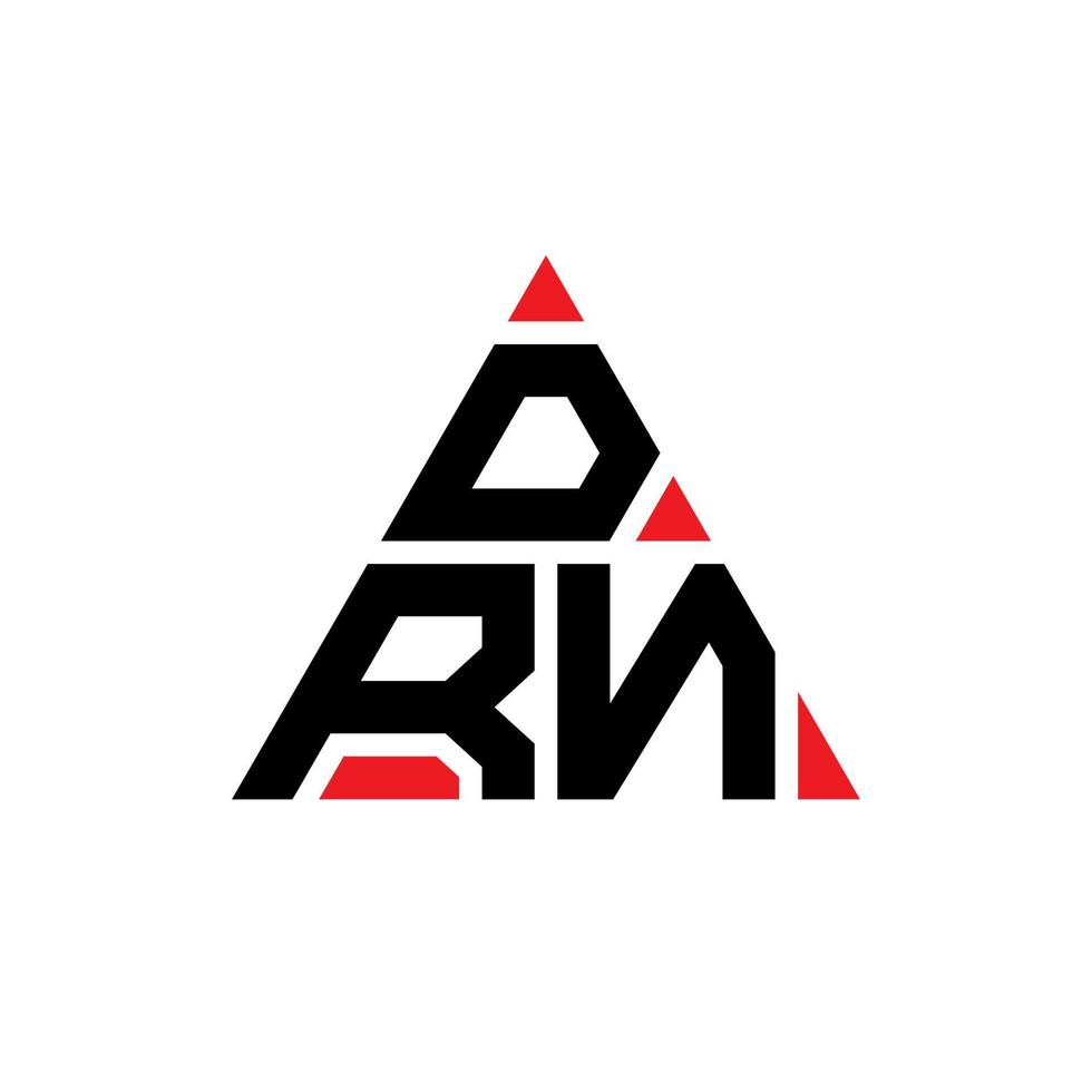 drn Dreiecksbuchstaben-Logo-Design mit Dreiecksform. drn-Dreieck-Logo-Design-Monogramm. drn-Dreieck-Vektor-Logo-Vorlage mit roter Farbe. drn dreieckiges Logo einfaches, elegantes und luxuriöses Logo. vektor