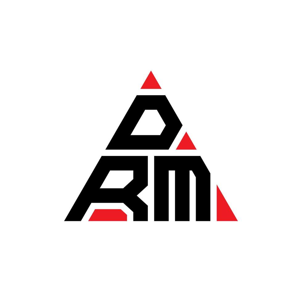 drm-Dreieck-Buchstaben-Logo-Design mit Dreiecksform. DRM-Dreieck-Logo-Design-Monogramm. DRM-Dreieck-Vektor-Logo-Vorlage mit roter Farbe. drm dreieckiges Logo einfaches, elegantes und luxuriöses Logo. vektor