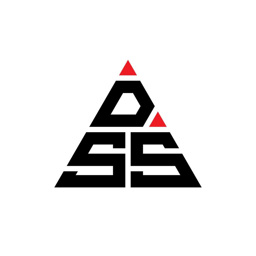 dss-Dreieck-Buchstaben-Logo-Design mit Dreiecksform. DSS-Dreieck-Logo-Design-Monogramm. DSS-Dreieck-Vektor-Logo-Vorlage mit roter Farbe. dss dreieckiges Logo einfaches, elegantes und luxuriöses Logo. vektor
