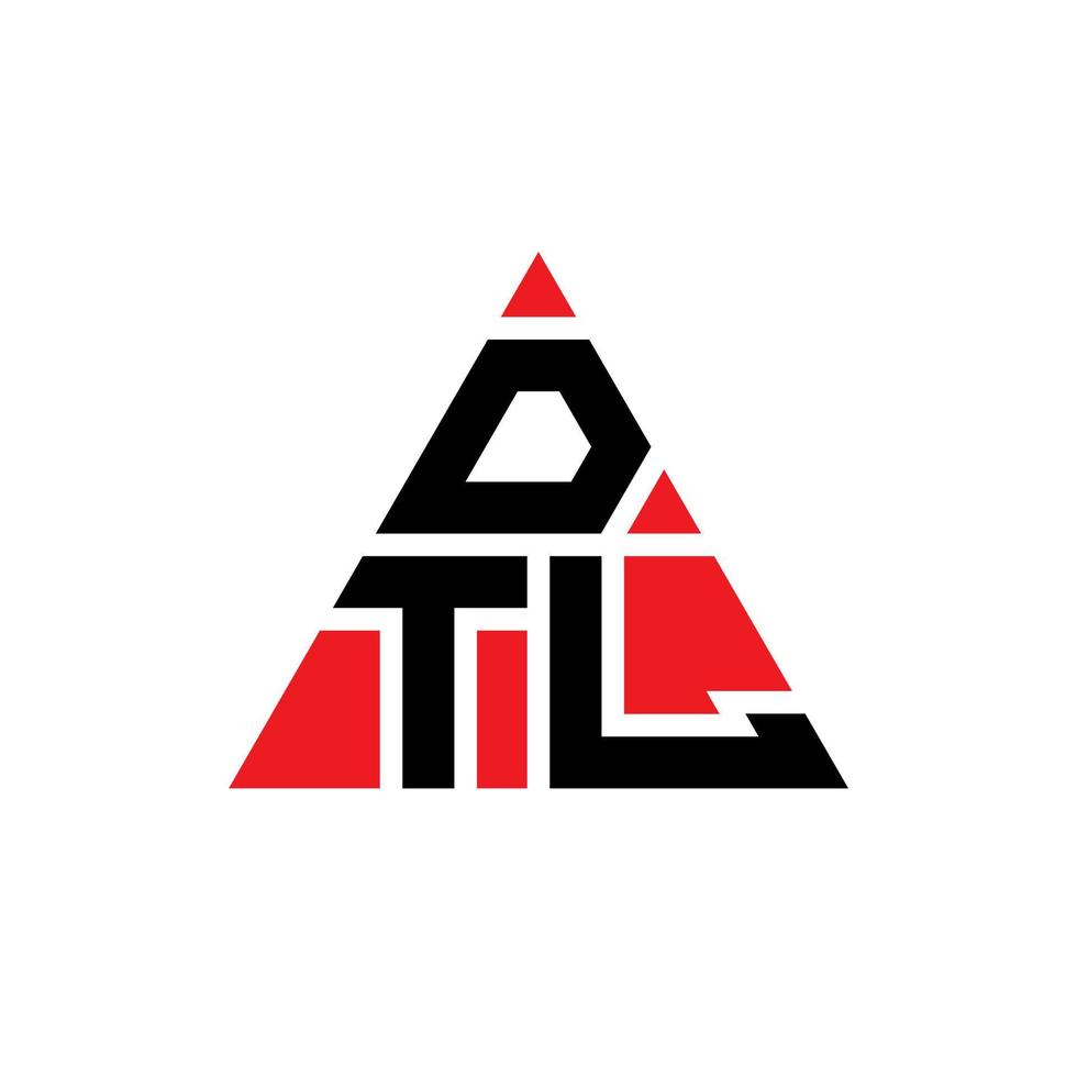 dtl-Dreieck-Buchstaben-Logo-Design mit Dreiecksform. DTL-Dreieck-Logo-Design-Monogramm. dtl-Dreieck-Vektor-Logo-Vorlage mit roter Farbe. dtl dreieckiges Logo einfaches, elegantes und luxuriöses Logo. vektor