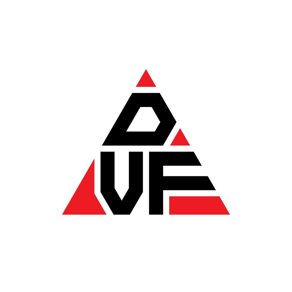 dvf-Dreieck-Buchstaben-Logo-Design mit Dreiecksform. DVF-Dreieck-Logo-Design-Monogramm. dvf-Dreieck-Vektor-Logo-Vorlage mit roter Farbe. dvf dreieckiges Logo einfaches, elegantes und luxuriöses Logo. vektor