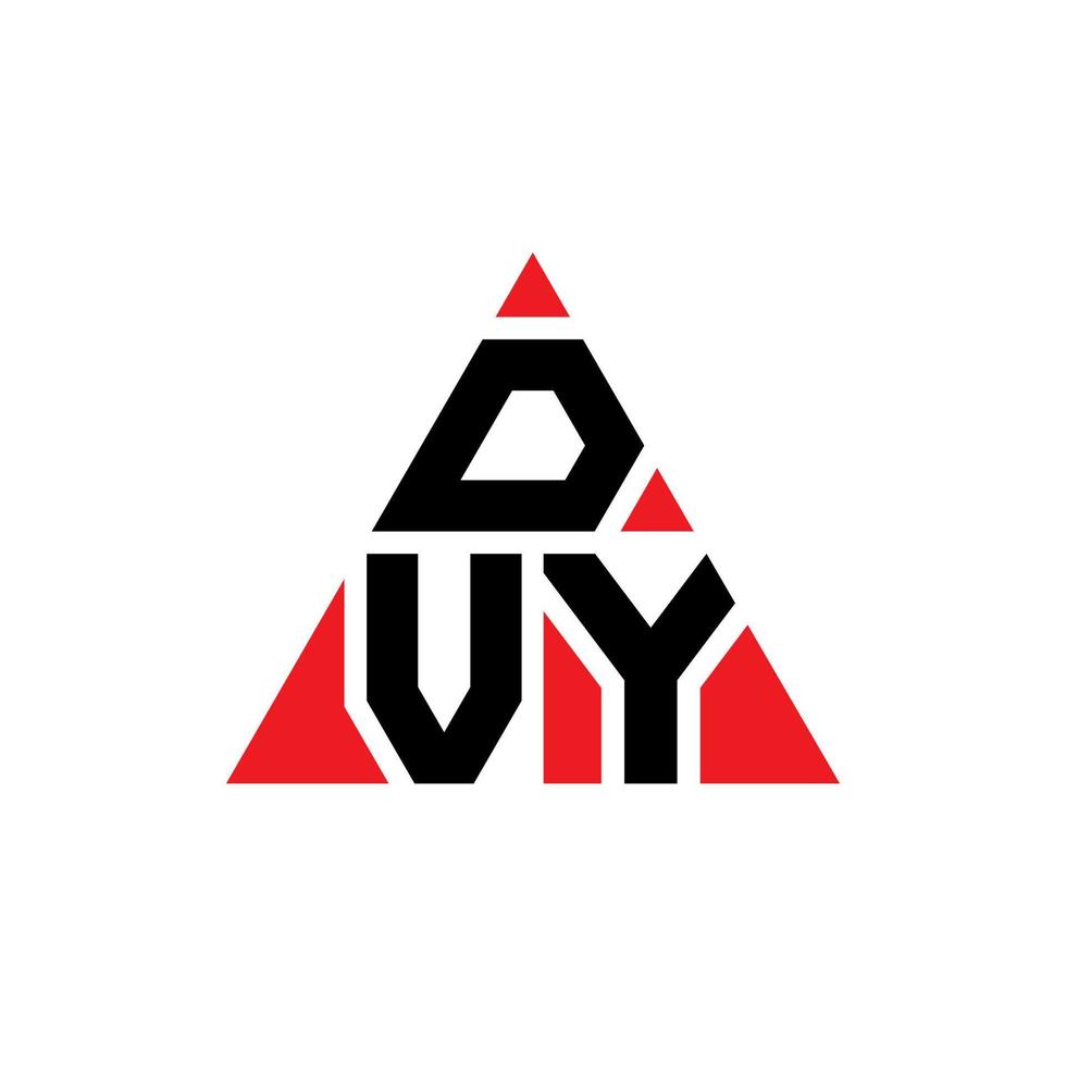 dvy-Dreieck-Buchstaben-Logo-Design mit Dreiecksform. Dvy-Dreieck-Logo-Design-Monogramm. dvy-Dreieck-Vektor-Logo-Vorlage mit roter Farbe. dvy dreieckiges Logo einfaches, elegantes und luxuriöses Logo. vektor