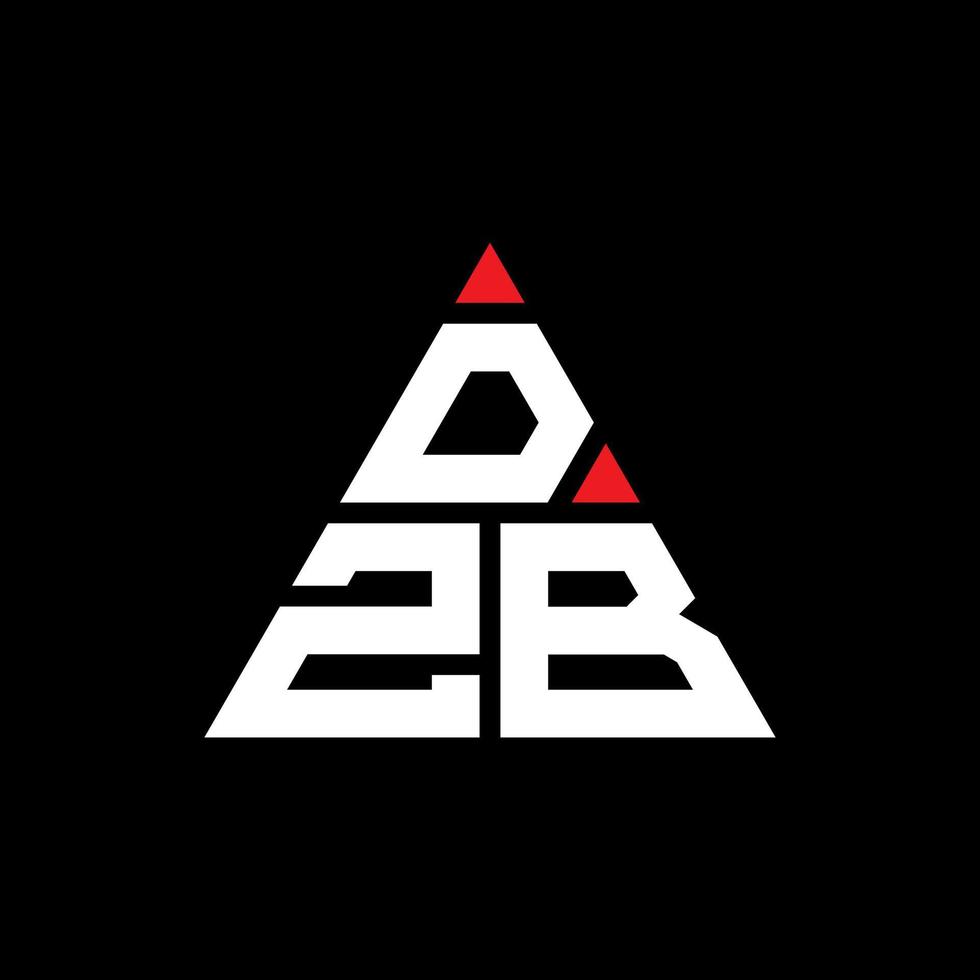 dzb-Dreieck-Buchstaben-Logo-Design mit Dreiecksform. dzb-Dreieck-Logo-Design-Monogramm. dzb-Dreieck-Vektor-Logo-Vorlage mit roter Farbe. dzb dreieckiges Logo einfaches, elegantes und luxuriöses Logo. vektor