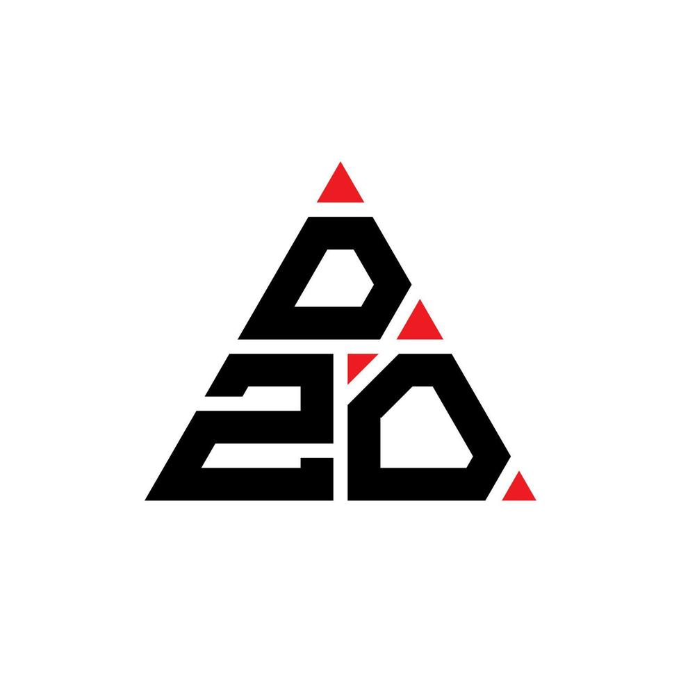 dzo triangel bokstavslogotypdesign med triangelform. dzo triangel logotyp design monogram. dzo triangel vektor logotyp mall med röd färg. dzo triangulär logotyp enkel, elegant och lyxig logotyp.