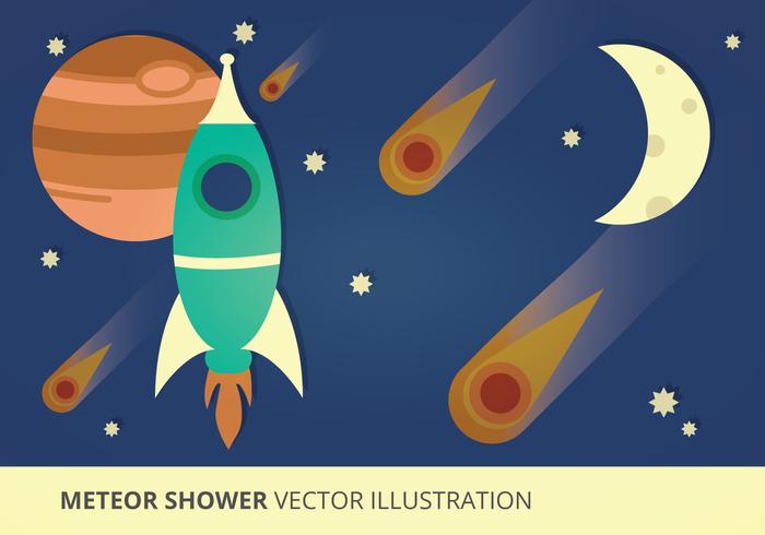 Meteor-Dusche Vektor-Illustration vektor